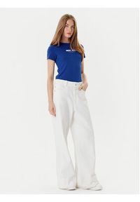 Guess Jeans T-Shirt W5YI04 J1314 Niebieski Slim Fit. Kolor: niebieski. Materiał: bawełna #3