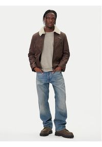 Aeronautica Militare Kurtka skórzana 252PN0960UPL00304 Brązowy Regular Fit. Kolor: brązowy. Materiał: skóra #5