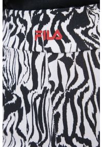 Fila legginsy damskie kolor czarny wzorzyste. Kolor: czarny. Materiał: dzianina #4