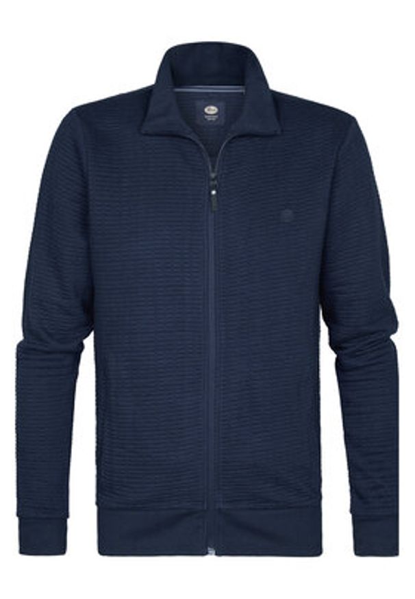 Petrol Industries Bluza M-1050-SWC333 Granatowy Regular Fit. Kolor: niebieski. Materiał: syntetyk, bawełna