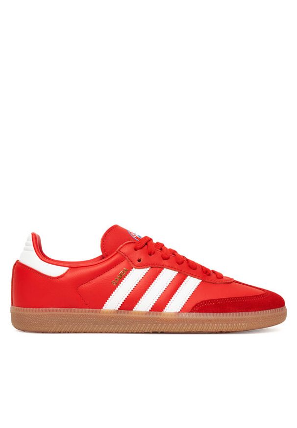 Adidas - adidas Sneakersy Samba FC Bayern JQ4039 Czerwony. Kolor: czerwony. Materiał: skóra