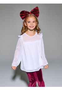 Sinsay - Elegancka bluzka z falbankami - biały. Typ kołnierza: kołnierz z falbankami. Kolor: biały. Styl: elegancki #1
