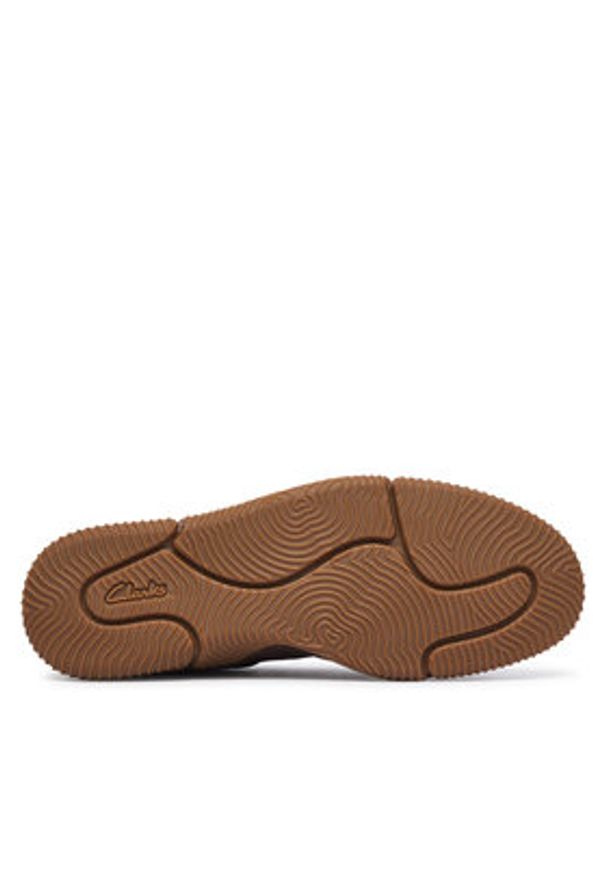 Clarks Sneakersy Sharpham Lace 26327296 Brązowy. Kolor: brązowy. Materiał: skóra, zamsz