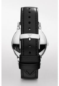 Emporio Armani - Zegarek AR1692. Kolor: czarny. Materiał: skóra, materiał