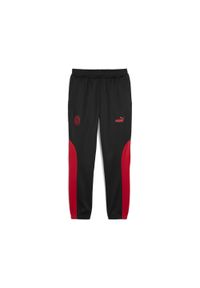 Puma - Męskie spodnie AC Milan ftblNRGY+ PUMA Black For All Time Red. Kolor: czerwony, wielokolorowy, czarny. Wzór: aplikacja. Sport: piłka nożna