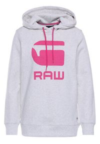 G-Star RAW - G-Star Raw Bluza Boyfriend Diamond Line Graphic Hooded D16236-A613-971 Szary Loose Fit. Kolor: szary. Materiał: bawełna #5