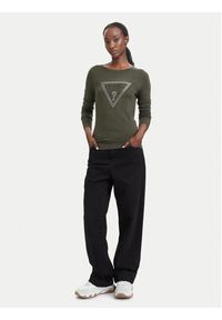 Guess Sweter W6YR28 Z0976 Zielony ciemny Regular Fit. Kolor: zielony. Materiał: wiskoza #5
