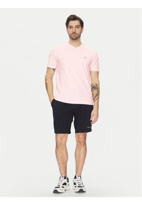 TOMMY HILFIGER - Tommy Hilfiger T-Shirt Essential MW0MW39249 Różowy Regular Fit. Kolor: różowy. Materiał: bawełna