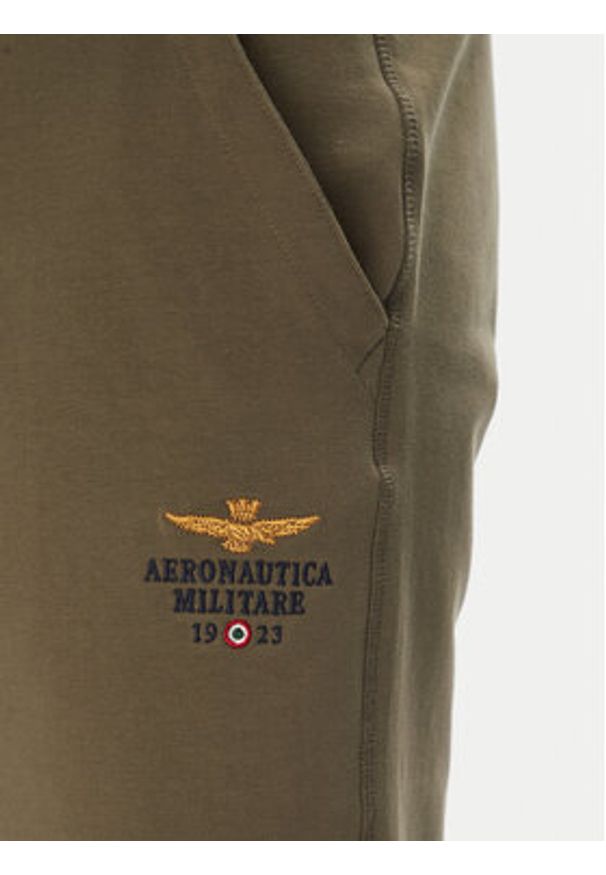 Aeronautica Militare Szorty sportowe 251BF017F459 Khaki Regular Fit. Kolor: brązowy. Materiał: bawełna. Styl: sportowy