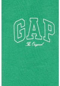 GAP spodnie damskie kolor zielony z nadrukiem. Stan: podwyższony. Kolor: zielony. Wzór: nadruk #4