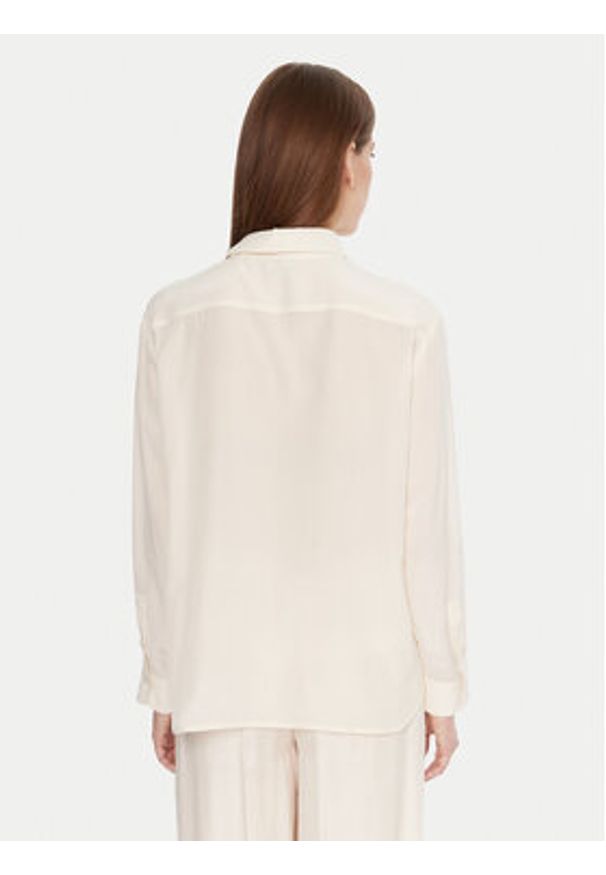 Marella Koszula Rocker 2523116032 Écru Regular Fit. Materiał: jedwab