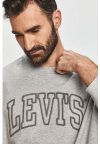 Levi's® - Levi's - Bluza. Okazja: na spotkanie biznesowe. Kolor: szary. Wzór: aplikacja. Styl: biznesowy #3