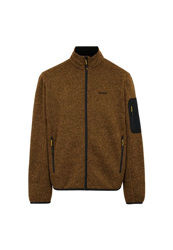 Regatta - Bluza Polarowa Męska Melanżowy Pełen Suwak Newhill. Kolor: brązowy. Materiał: polar. Wzór: melanż
