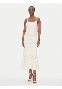 BARDOT - Bardot Sukienka koktajlowa 57998DB6 Écru Slim Fit. Materiał: bawełna. Styl: wizytowy #4