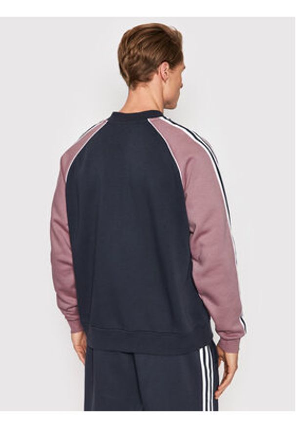 Adidas - adidas Bluza Sst Fleece Track HC2081 Granatowy Regular Fit. Kolor: niebieski. Materiał: bawełna