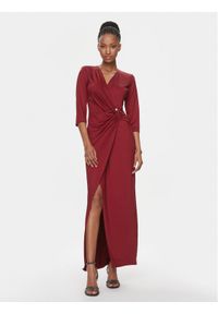 Rinascimento Sukienka koktajlowa CFC0019273002 Bordowy Regular Fit. Kolor: czerwony. Materiał: syntetyk. Styl: wizytowy #1