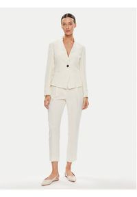 Marella Spodnie materiałowe Izabel 31310511200 Écru Regular Fit. Kolor: kremowy. Materiał: syntetyk #2