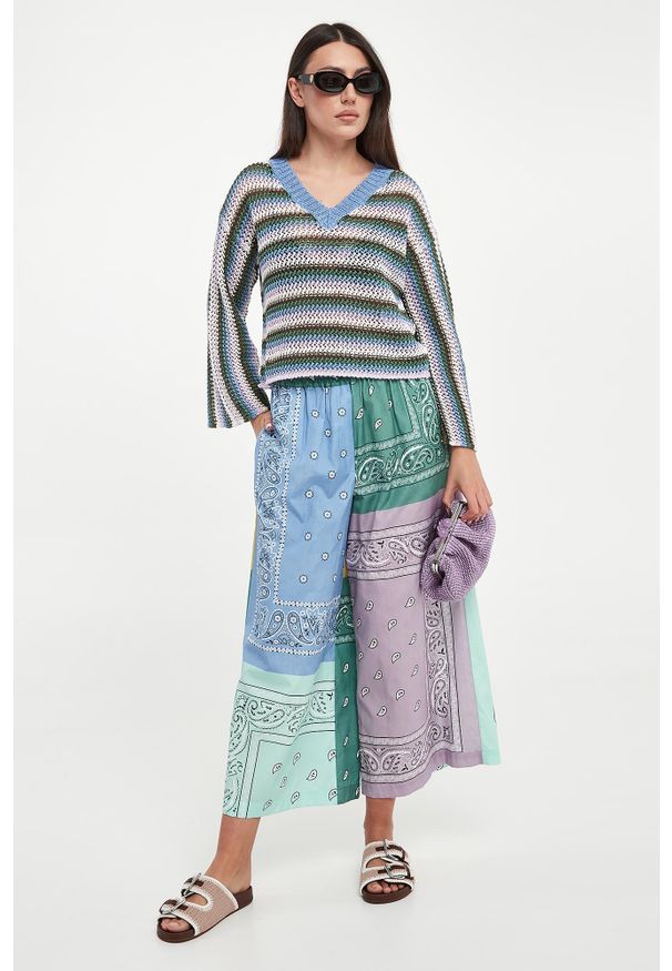 Weekend Max Mara - Sweter damski ażurowy lniany Epica WEEKEND MAX MARA. Materiał: len. Wzór: ażurowy