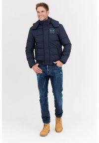 La Martina - LA MARTINA Granatowa męska kurtka puchowa z odpinanym kapturem, Rozmiar XXL. Kolor: niebieski. Materiał: puch #2