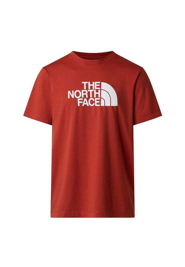 Koszulka męska The North Face Evolution Half Dome 0A8B6JG6I1 - czerwona. Kolor: czerwony. Materiał: bawełna, tkanina, poliester. Długość rękawa: krótki rękaw. Długość: krótkie