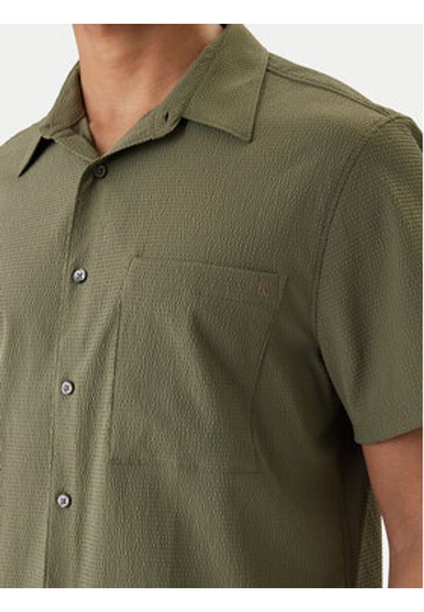 Calvin Klein Koszula LV04LF109G Zielony Classic Fit. Kolor: zielony. Materiał: syntetyk