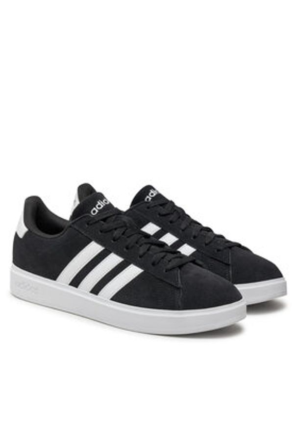 Adidas - adidas Sneakersy Grand Court 2.0 ID2963 Czarny. Kolor: czarny. Materiał: skóra, zamsz