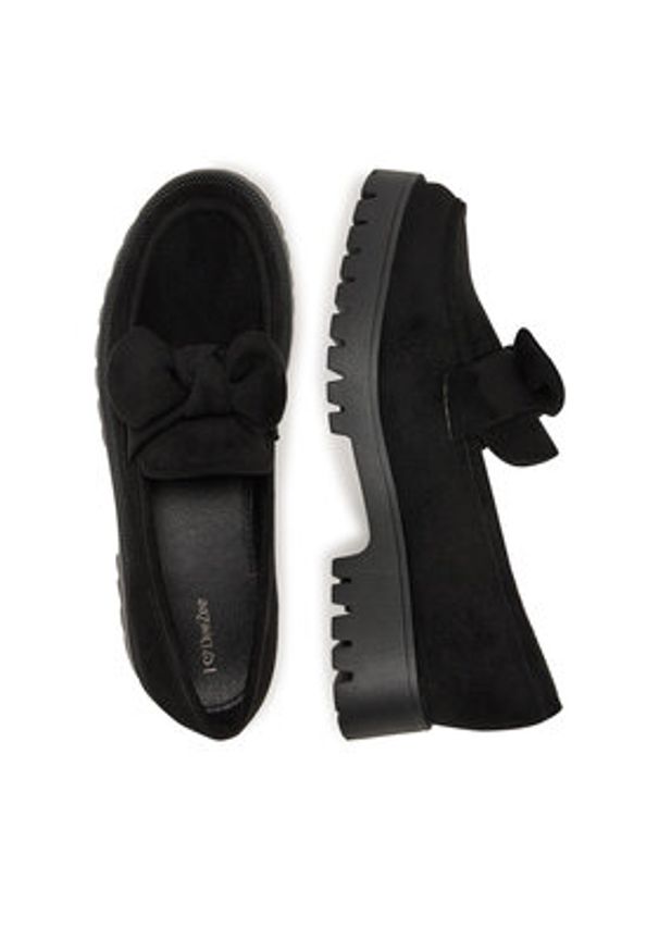 DeeZee Loafersy HXG2108-93 Czarny. Kolor: czarny. Materiał: materiał