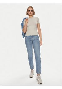 Calvin Klein T-Shirt K20K206553 Beżowy Slim Fit. Kolor: beżowy #3