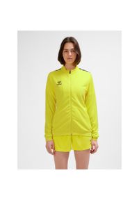Damska bluza dresowa z poliestru zapinana na zamek Hummel Authentic. Kolor: żółty. Materiał: dresówka, poliester. Sport: fitness #1