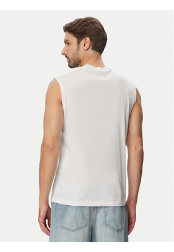 Jack & Jones Tank top Simon 12297709 Biały Relaxed Fit. Kolor: biały. Materiał: bawełna