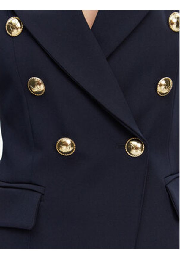 Maryley Marynarka 25EB139/43BL Granatowy Regular Fit. Kolor: niebieski. Materiał: syntetyk