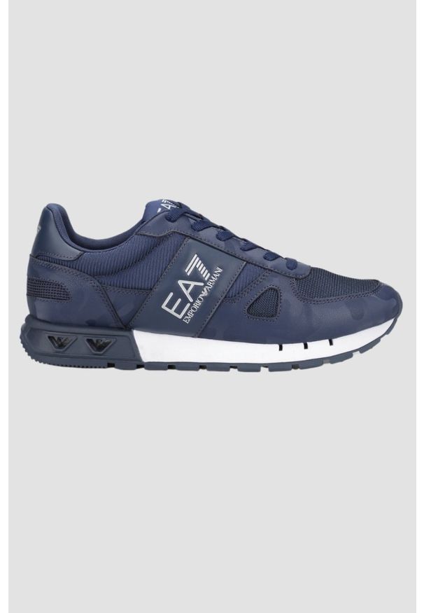EA7 Emporio Armani - EA7 Granatowe sneakersy. Kolor: niebieski