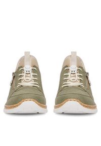 Rieker Sneakersy N42G0-52 Zielony. Kolor: zielony. Materiał: materiał