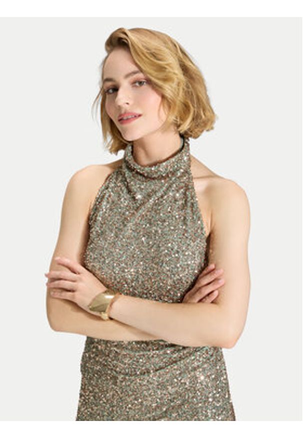 Swing Sukienka wieczorowa 5AK13400 Zielony Regular Fit. Kolor: zielony. Materiał: syntetyk. Styl: wizytowy