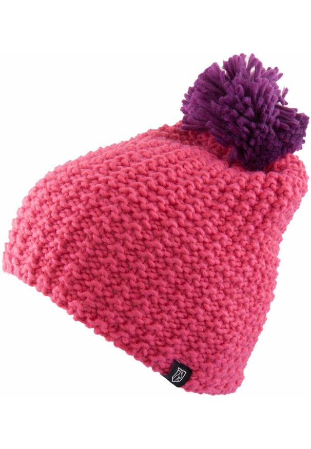 SENZA MARCA - Zimowy Kapelusz McKees Valdez z Wełny Fuksjowy z Pom Pom. Kolor: różowy. Materiał: akryl. Sezon: zima. Styl: elegancki