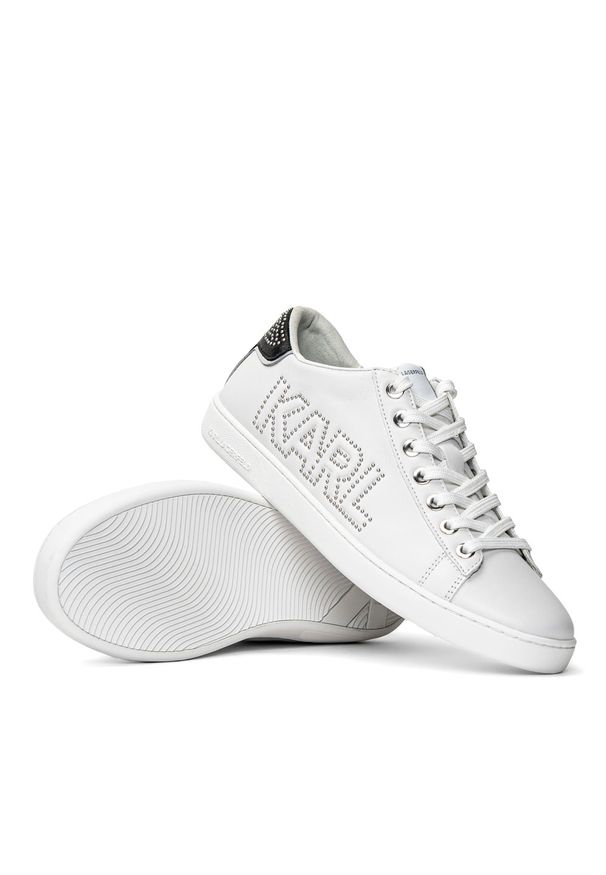 Sneakersy damskie białe Karl Lagerfeld Kupsole II. Okazja: do pracy, na co dzień, na spacer. Kolor: biały. Sport: turystyka piesza