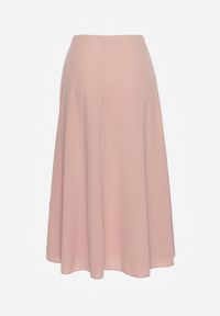 Renee - Jasnoróżowa Midi Spódnica Rozkloszowana o Klasycznym Fasonie Namettia. Okazja: na co dzień. Kolor: różowy. Styl: klasyczny #3