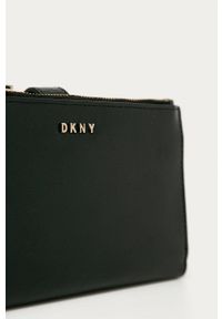 DKNY - Dkny - Torebka skórzana. Kolor: czarny. Wzór: gładki. Materiał: skórzane. Rozmiar: małe. Rodzaj torebki: na ramię #2