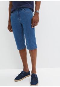 bonprix - Długie bermudy dżinsowe ze stretchem Regular Fit (2 szt.). Kolor: niebieski. Długość: długie #1