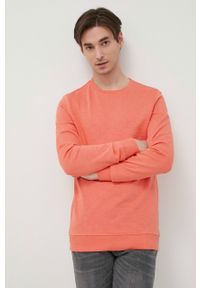 Tom Tailor bluza bawełniana męski kolor pomarańczowy. Okazja: na co dzień. Kolor: pomarańczowy. Materiał: bawełna. Wzór: gładki. Styl: casual #1