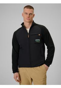 4f - 4F Polar regular ze stójką męski - czarny M. Typ kołnierza: kołnierzyk stójkowy. Kolor: czarny. Materiał: polar #1