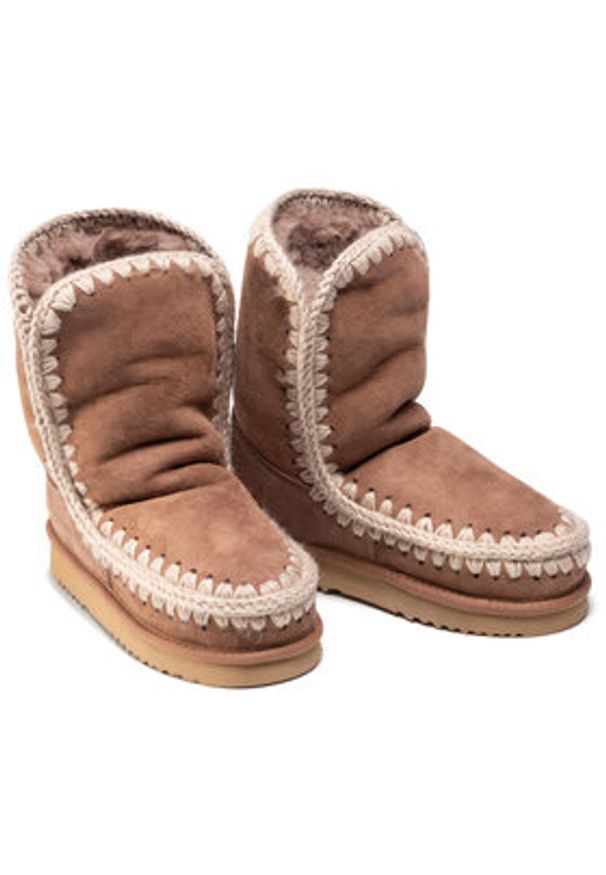 Mou Śniegowce Eskimo 24 FW101000A Brązowy. Kolor: brązowy. Materiał: zamsz, skóra