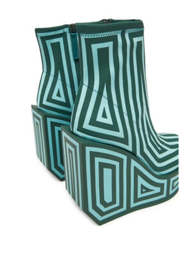 United Nude Botki Wa Bootie Hi 1087993382 Zielony. Kolor: zielony. Materiał: materiał