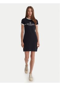 Guess Sukienka codzienna V6GK05 K2988 Granatowy Regular Fit. Okazja: na co dzień. Kolor: niebieski. Materiał: bawełna. Typ sukienki: proste. Styl: casual #2