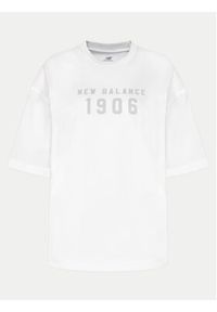 New Balance T-Shirt WT41519 Biały Oversize. Kolor: biały. Materiał: bawełna #2