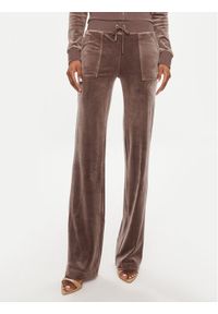 Juicy Couture Spodnie dresowe Del Ray JCAP180 Brązowy Regular Fit. Kolor: brązowy. Materiał: syntetyk #1