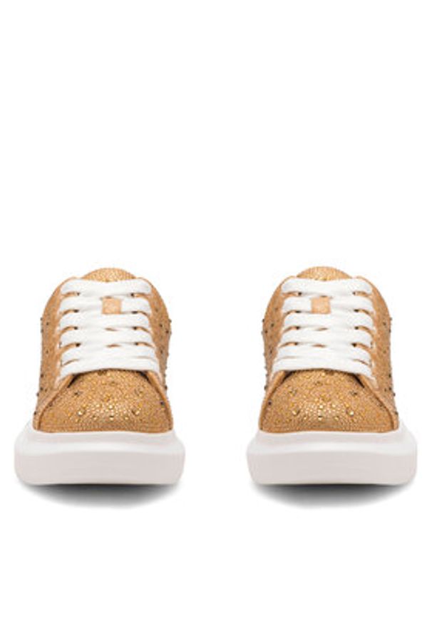 Nine West Sneakersy NURIYA NW-23-001 Złoty. Kolor: złoty. Materiał: materiał