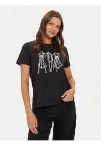 Vero Moda T-Shirt Romy 10320297 Czarny Regular Fit. Kolor: czarny. Materiał: bawełna