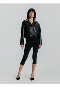 Sinsay - Bawełniane legginsy capri - czarny. Kolor: czarny. Materiał: bawełna #1