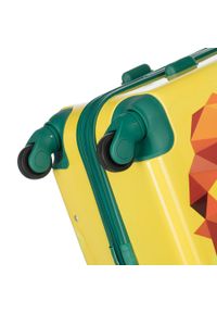 Wittchen - Średnia walizka z ABS-u z nadrukiem. Kolor: żółty. Materiał: guma. Wzór: nadruk. Styl: wakacyjny #9